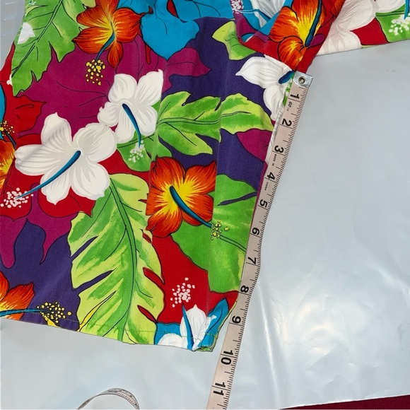 Vtg 32/34 California Shores SHORTS HAWAIIAN STYLE 1479 bright Colors COTTON mens - Picture 8 of 11